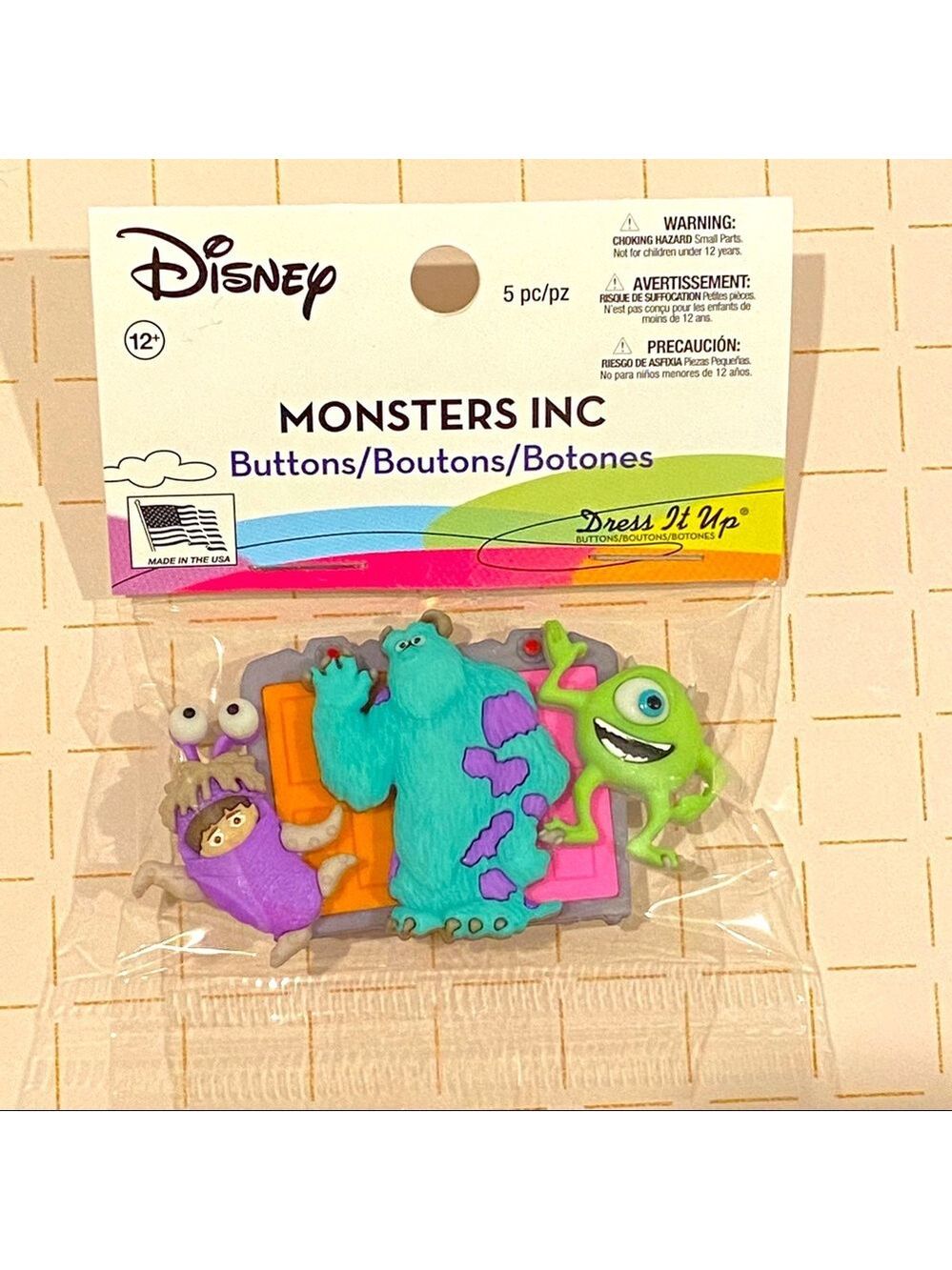 Monsters Inc Buttons